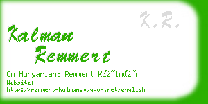kalman remmert business card